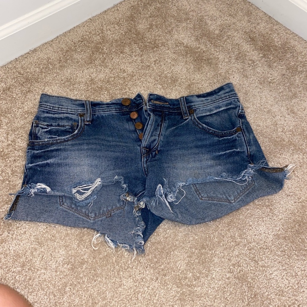 Free people denim shorts
